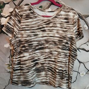 Stylish Brown Patterned Women's Top